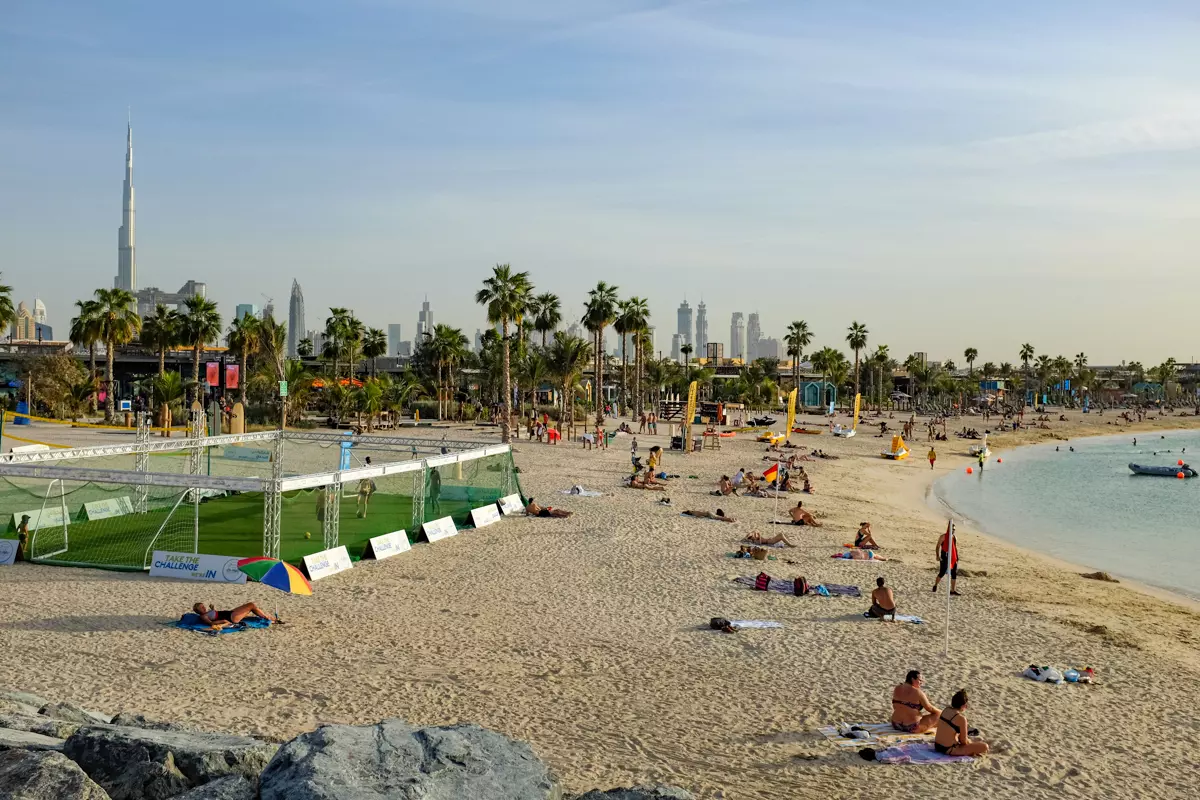 View of Burj Khalifa from La Mer Beach