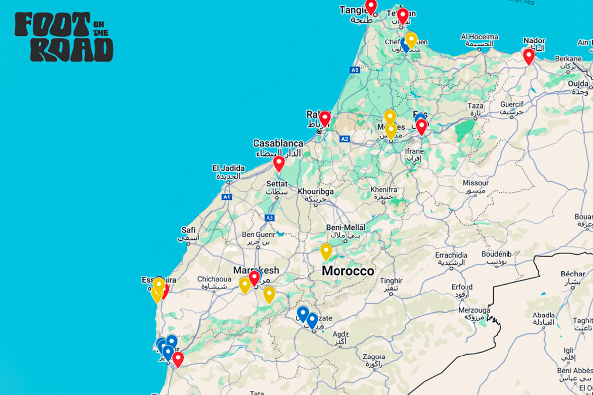 things to do in morocco map on image