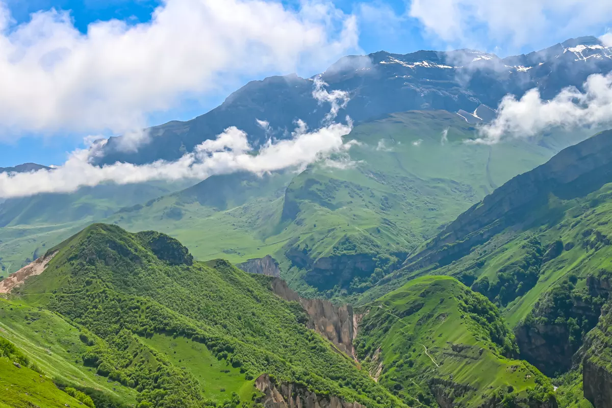 Stunning view of a deep canyon from Shahdag Mountain
