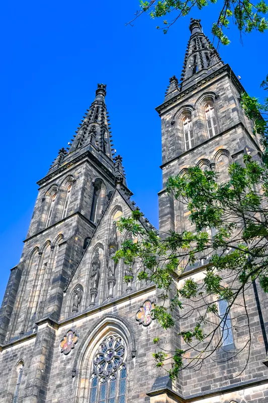 Facade of the Basilica of St. Peter and Paul in Vysehrad