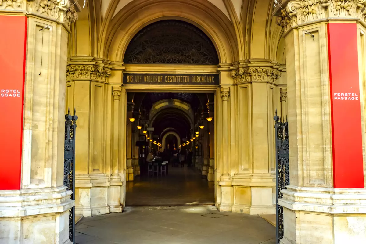 Ferstel Palace facade in Vienna