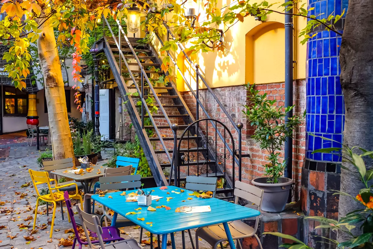 hundertwasser museum relaxing corner