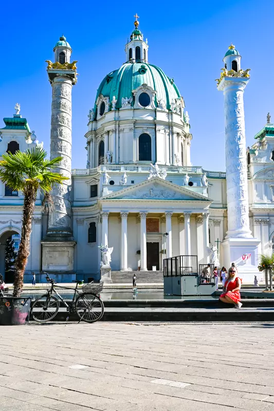 Karlskirche Vienna baroque church with dome and columns
