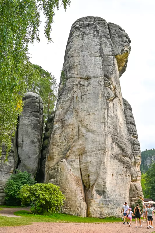 Massive sandstone block in Adrspach Rock City