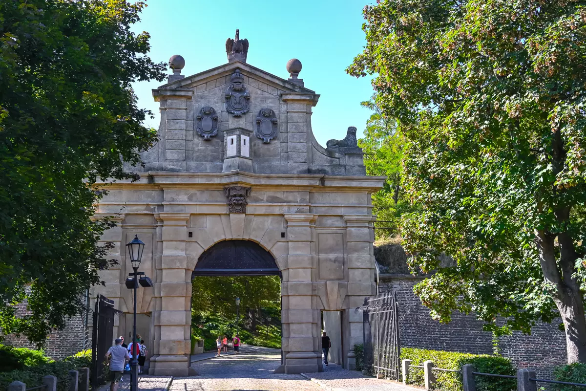 Historic Leopold Gates entrance to Vysehrad, Czech Republic