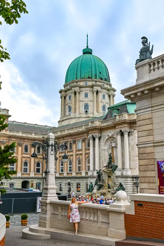 Buda Castle with dome and neoclassical architecture.
