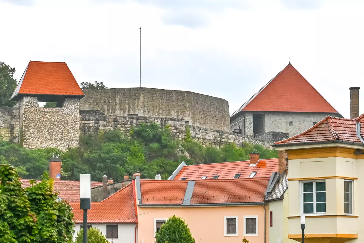 Stone walls of Eger Castle