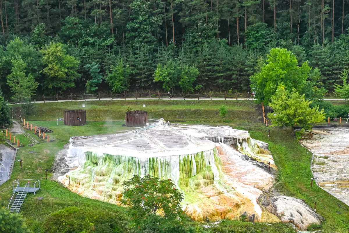Egerszalók Salt Hill in Hungary, formed by natural thermal springs